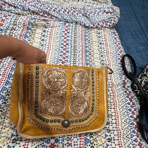 Embroidered Yellow Women's Bag
